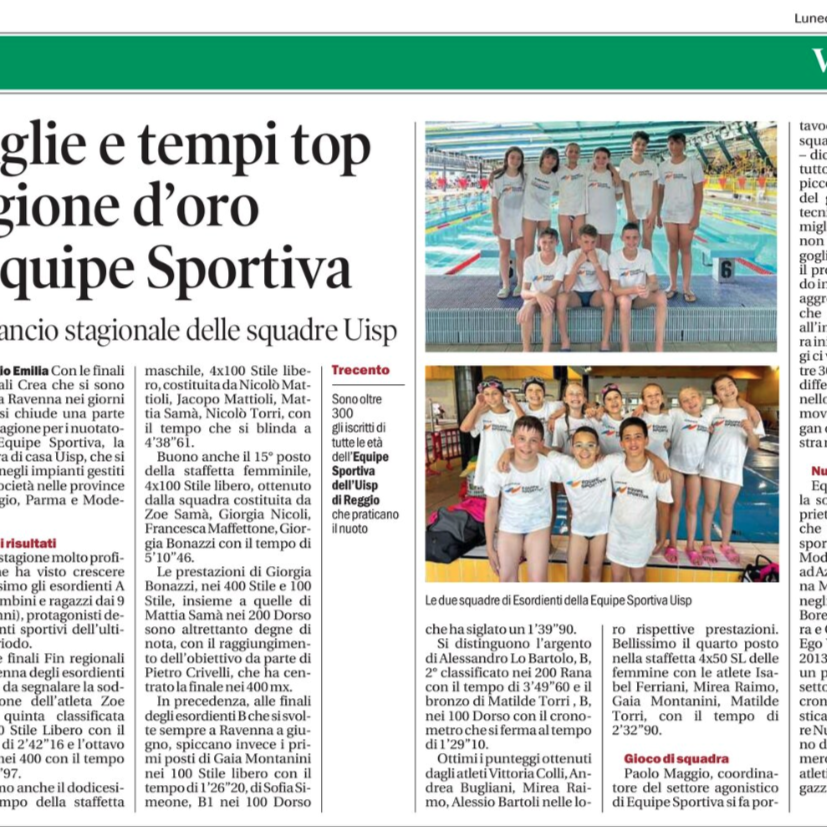 Rassegna stampa Esordienti A e B Equipe Sportiva